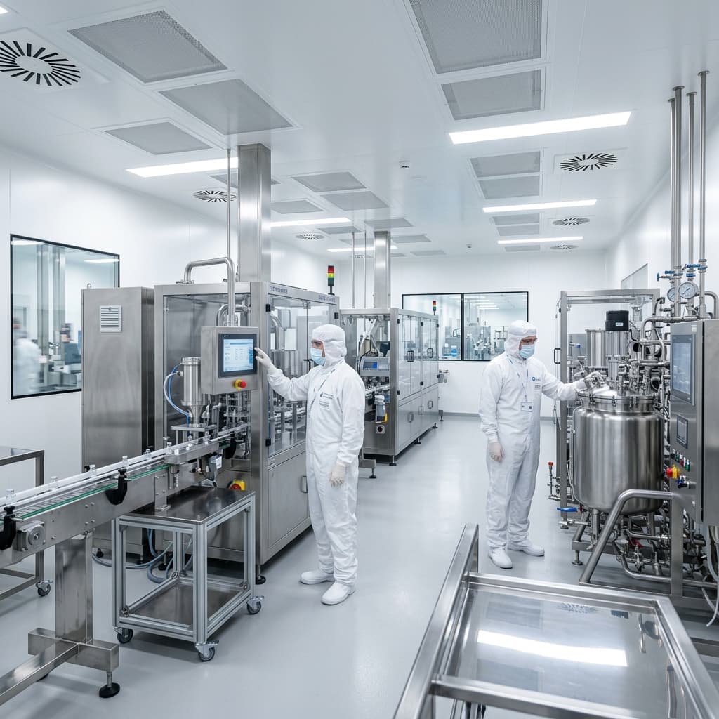 Modern pharmaceutical manufacturing facility
